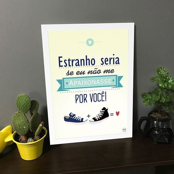Quadro Decorativo All Star Azul Nando Reis - Branco - A3 - 33x45cm - 3