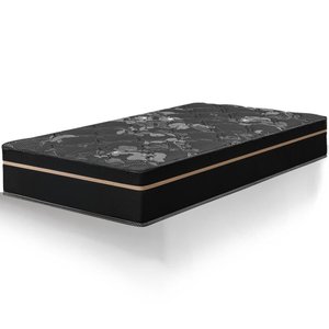 Colchão Solteiro Bariloche Preto Molas Ensacadas One Face 88x188x26cm