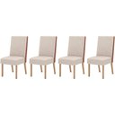 Ver imagem 1 de Cadeira Sala de Jantar Anne Kit 4 Un Nature/courano/linho - Henn