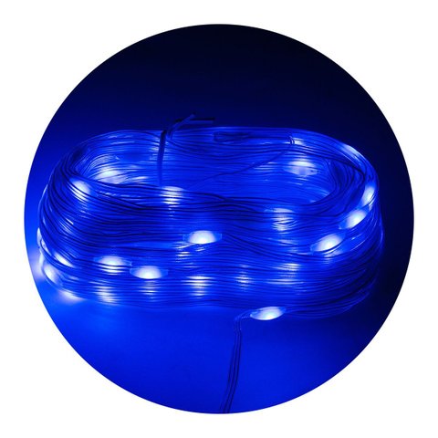 Led Pisca Linha 20m 8 Modos Tomada:azul