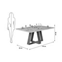 Ver imagem 5 de Conjunto: Mesa de Cozinha Celeste c/ Tampo Madeirado Retangular 170x90cm e 6 Cadeiras Talia Cedro/