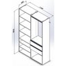 Módulo Para Closet KT1206 Em MDF Branco - 2