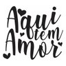 Adesivo de Parede Decorativo Frase Aqui Tem Amor - 1
