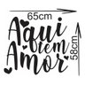 Adesivo de Parede Decorativo Frase Aqui Tem Amor - 3