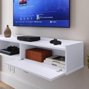 Ver imagem 5 de Rack Tv Smart Suspenso Home Decor 1 Porta Nicho Decoração Sala Quarto Compacto 1.20 - Rpm Móveis