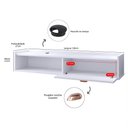 Ver imagem 6 de Rack Tv Smart Suspenso Home Decor 1 Porta Nicho Decoração Sala Quarto Compacto 1.20 - Rpm Móveis