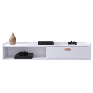 Rack Tv Smart Suspenso Home Decor 1 Porta Nicho Decoração Sala Quarto Compacto 1.20 - Rpm Móveis