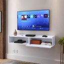 Ver imagem 3 de Rack Tv Smart Suspenso Home Decor 1 Porta Nicho Decoração Sala Quarto Compacto 1.20 - Rpm Móveis