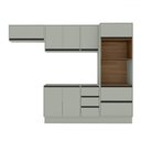 Ver imagem 1 de Cozinha Completa Koya 8 Portas 4 Gavetas Branco/verde Oliva - Politorno