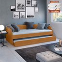 Ver imagem 3 de Sofá Cama Solteiro Multiuso Duo com Cama Auxiliar em Mdf Reforçado 15mm Nature com 2 Colchões