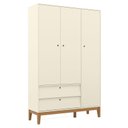 Ver imagem 4 de Berço Americano e Guarda Roupa Unique 3 Portas Off White Eco Wood - Matic