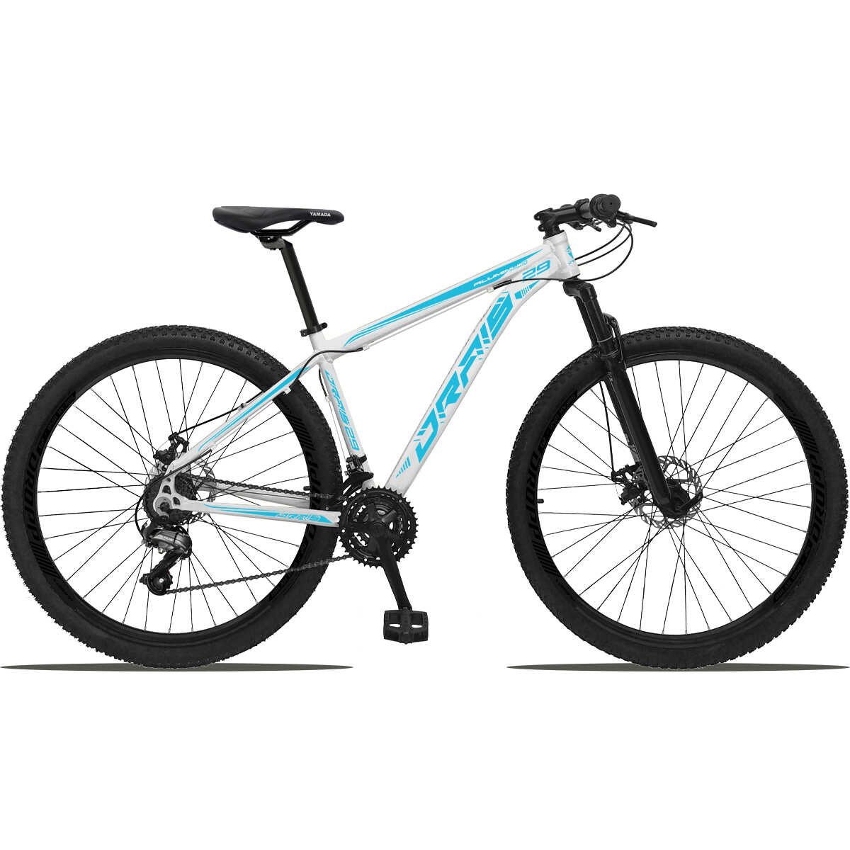 Bicicleta 27 Marchas Drais Color Aro 29 Câmbio Shimano Freio Hidráulico Alumínio MTB - Branco+Azul - - 1