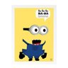 Quadro Decorativo Minions Banana - Branco - A4 - 24x33cm - 1