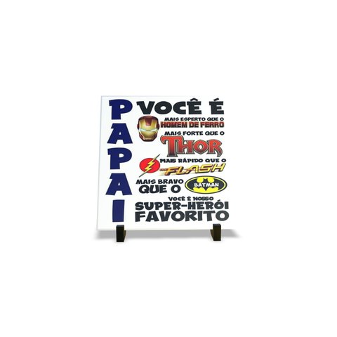 Porta Retrato Dia Dos Pais Decorativo em Azulejo Personalizados