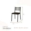 Ver imagem 7 de Kit 2 Cadeiras para Mesa de Jantar Cozinha Assento Estofado Isa Capitone