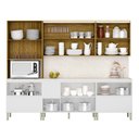 Ver imagem 5 de Armário de Cozinha Cp03 e Tampo 120cm Minsk K02 Branco/freijó - Mpozenato