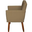 Ver imagem 5 de Kit 2 Poltronas Decorativa para Sala Recepção Beatriz Suede Cores Pé Palito Castanho