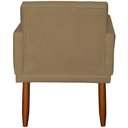 Ver imagem 6 de Kit 2 Poltronas Decorativa para Sala Recepção Beatriz Suede Cores Pé Palito Castanho