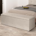 Ver imagem 1 de Calçadeira Baú Casal Queen 1,60m Berlim Suede Bege Dal Poz Estofados