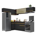 Ver imagem 6 de Cozinha Completa De Canto Mp2095 Com Armário E Balcão Preta