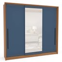Ver imagem 4 de Guarda Roupa Casal 220cm 3 Portas de Correr com Espelho 240854 Valência Politorno Móveis
