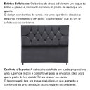 Ver imagem 6 de Cabeceira Estofada Cama Box Solteirão 100 cm Suede Nina:Cinza Escuro