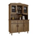 Ver imagem 1 de Armário Cristaleira Cozinha Brasil Imbuia 3 Gavetas 5 Portas Madeira Maciça Pinus - Cavazotto 1130im