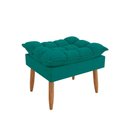 Ver mais imagens de Kit 02 Poltronas + Sofá 2 Lugares com Puff Opala Balaqui Cor:azul Turquesa