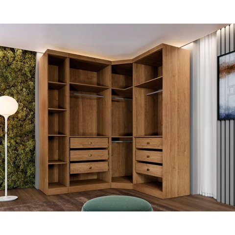 Closet Modulado Safira 009 Clic Moveis Cumaru
