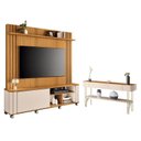 Ver imagem 1 de Estante Home Theater Trinus Cinamomo Off White com Aparador Vivant Off White Cinamomo - Hb Móveis