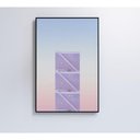 Ver imagem 3 de Quadro Arquitetura Diagonais 80x120 Cm Vidro Impresso