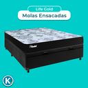 Ver imagem 4 de Colchão Casal Molas Ensacadas + Bau Preto - Life Gold Paropas