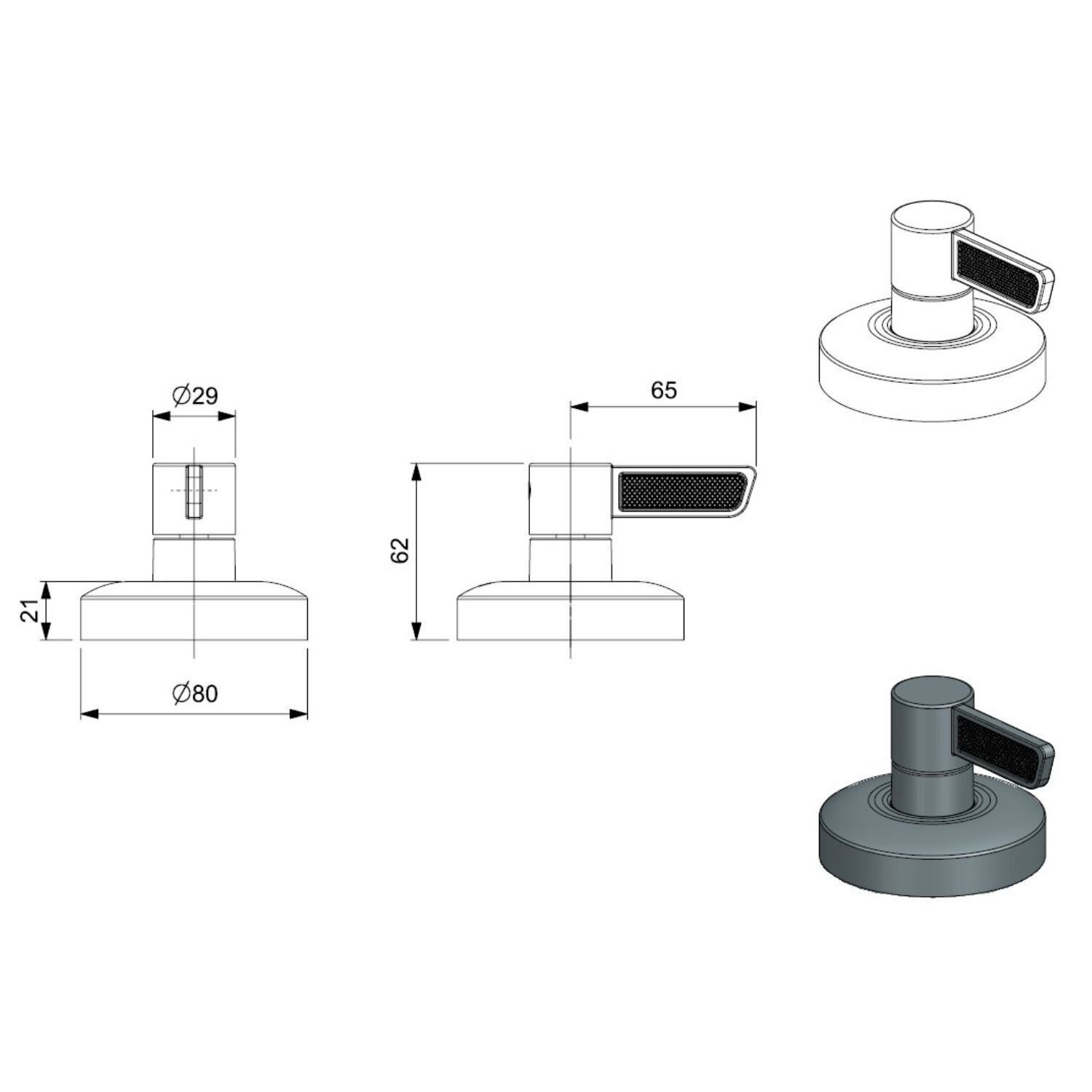 Acabamento de Registro para Base Docol 1/2, 3/4 Logic Roca - 2