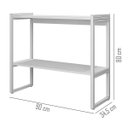 Ver imagem 3 de Aparador Industrial Hall de Entrada Adega Ísis com Duas Prateleiras Pés em Aço - Preto/preto