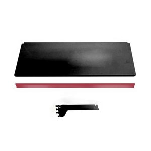 Kit 3 Bandeja Prateleira 30x91 Gôndolas New Plus Preto Porta Etiqueta Vermelho Sa Gôndolas