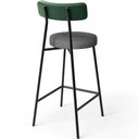 Ver imagem 7 de Kit 04 Banquetas Baixa Cozinha e Sala Jantar Bancada Milão L02 Facto Verde Cinza Escuro - lyam