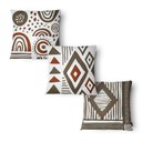 Ver imagem 1 de Kit 3 Capas de Almofada 43x43cm - Étnico - Tecido Veludo 100% Poliéster