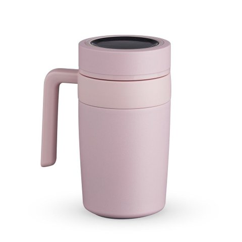 Caneca Térmica Inox 500ml com Display Led Marcador de Temperatura:rosa