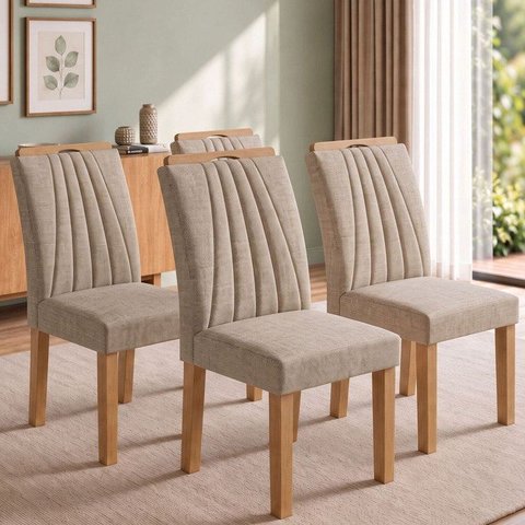 Conjunto 4 Cadeiras para Sala de Jantar Arizona