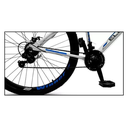 Ver imagem 3 de Bicicleta Aro 26 Aero 21 Marchas Velox Ello Bike Cor:branco/azul