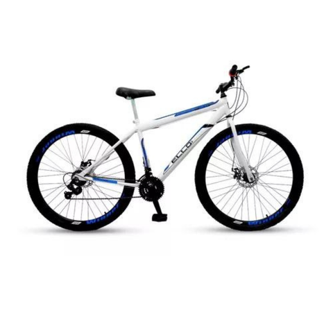 Bicicleta Aro 26 Aero 21 Marchas Velox Ello Bike Cor:branco/azul