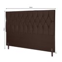 Ver imagem 2 de Cabeceira Madri Para Cama Box Queen 164 Cm Suede Marrom