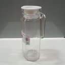Ver imagem 3 de Jarra de Vidro 1L Transparente 24x8x8cm Água Suco Chá Bebidas Mesa Detox Cozinha