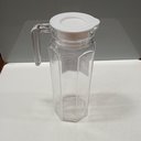 Ver imagem 4 de Jarra de Vidro 1L Transparente 24x8x8cm Água Suco Chá Bebidas Mesa Detox Cozinha