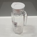 Ver imagem 6 de Jarra de Vidro 1L Transparente 24x8x8cm Água Suco Chá Bebidas Mesa Detox Cozinha