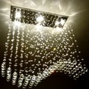 Ver imagem 4 de Lustre de Cristal para Mesa de Jantar com 70cm de Altura e Base de Inox Espelhado de 70x20cm