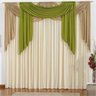 Cortina para Varão Duplo 2,00M x 1,70M Nayara Verde - Bordados Ricardo - 1