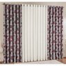 Cortina Florença para Varão Simples 3,00M x 2,60M 01 Peça - Vinho - 1