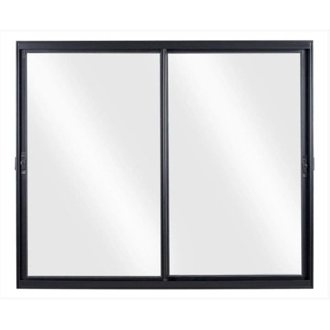 Vitrô Alumínio Preto 02 Folhas Classic - 60x60