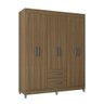 Guarda Roupa Casal  6 Portas e 2 Gavetas Carvalho Atenas Poquema Móveis - 2